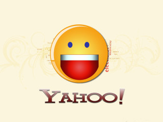 Yellow smiley face yahoo red - a yellow smiley face free wallpaper