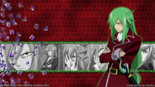 Anime character green hair red - a red coat free wallpaper