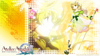 Anime couple yellow background white - a yellow background free wallpaper