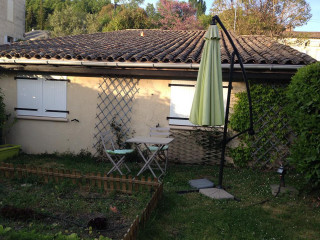 Patio table chairs umbrella backyard - a patio free wallpaper