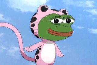 Cartoon frog pink hat polka - kawaii free wallpaper