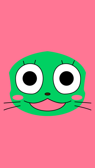 Green cat big eyes pink - chiho aoshima free wallpaper for mobile