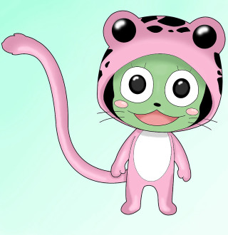 Cartoon cat pink hat green - a pink hat free wallpaper for tablet