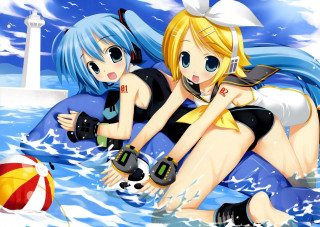 Beach anime girls bathing suits - bathing free wallpaper