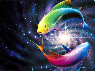 Colorful fish galaxy water stars 5 - barclay shaw free wallpaper