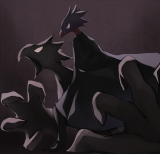 Cartoon black bird red beak - a rock free wallpaper for tablet