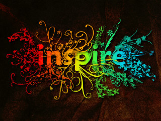 Inspire colorful black background multicolored - swirl design free wallpaper