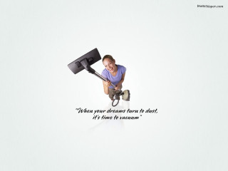 Woman holding large object quote - time free wallpaper