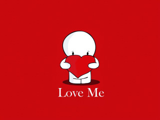 Person holding heart love me - it in front free wallpaper