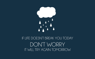 Cloud rain quote life break - desmond morris free wallpaper