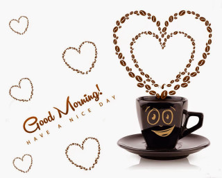 Coffee smiley good morning hearts - a good morning free wallpaper