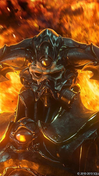 Demonic creature motorcycle fire sky - unreal engine 5 free wallpaper for mobile