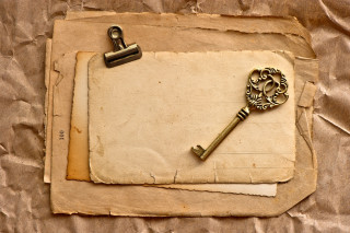 Key paper parchment clipping mail - a key free wallpaper