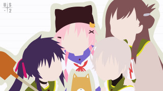 Anime characters group cats shoulder - their shoulder free wallpaper