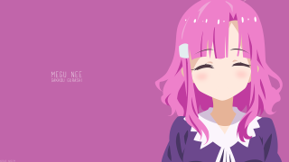 Pink haired girl aguri uchida 2 - cheerful free wallpaper