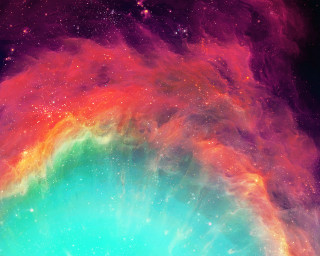 Colorful star filled sky rainbow - cosmic free wallpaper for desktop