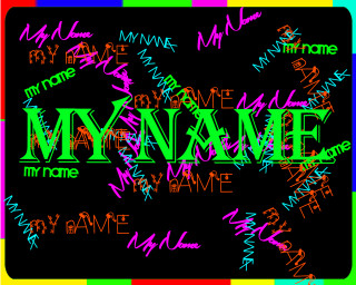 Black background colorful writing name - many free wallpaper