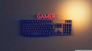 Keyboard mouse glowing gamer top - game art free wallpaper for desktop