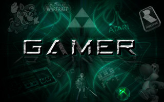 Game logo dark green background - free cyberpunk wallpaper
