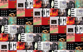 Collage album covers woman man 3 - andy warhol free wallpaper