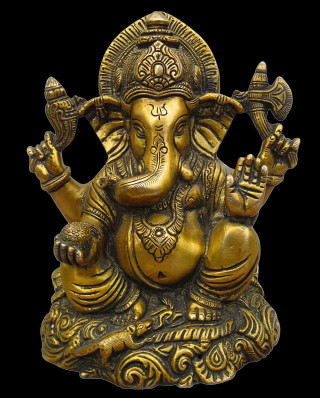 Gold elephant bird statue black - bapu free wallpaper for mobile