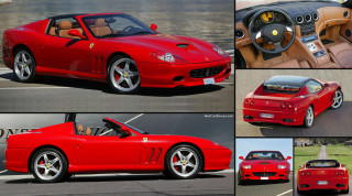 Red sports car black top 2 - a black top free wallpaper