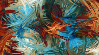 Colorful patterned shapes abstract art - free abstract wallpaper for desktop