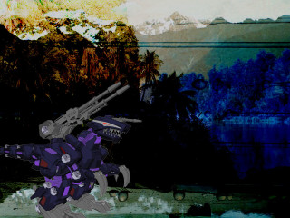 Robot gun mountain trees snow - tree and snow free wallpaper