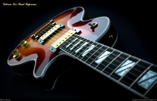 Red white electric guitar black - studio photography free wallpaper
