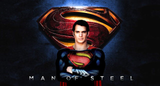 Man of steel superman logo 2 - heroic pose free wallpaper