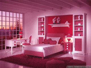 Red white bedroom bed rug 2 - a red rug free wallpaper