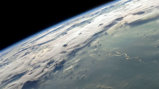 Earth view space clouds land - space shuttle free wallpaper