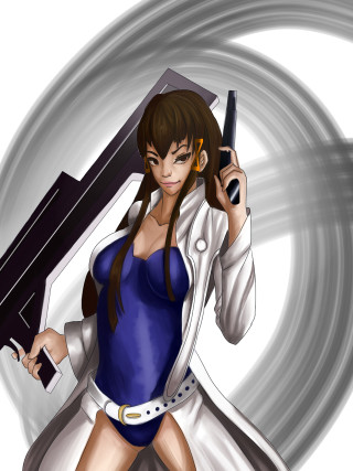 Woman blue dress gun cell - a blue dress holding free wallpaper for mobile