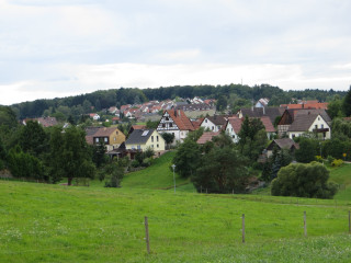 Green field houses hill fence - house free wallpaper