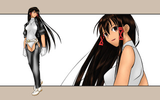 Woman longhair whiteshirt redearrings 3Drender - neogeo free wallpaper