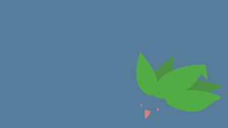 Green leaf butterfly plant minimalist - bottom free wallpaper