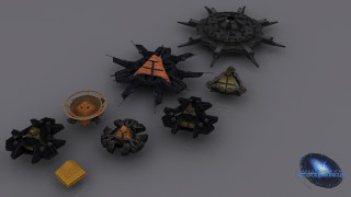 Table objects group together arrangement - diffuse free wallpaper