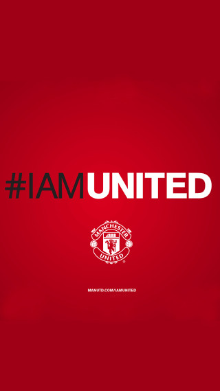 Red background i am united - official medium free wallpaper for mobile