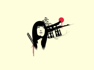 Woman bloody arm holding object - sharp foccus ilustration free wallpaper for desktop