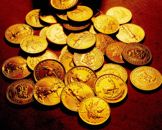 Gold coins beer table pile - top of a table next free wallpaper for desktop