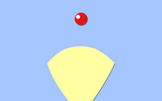 Red object flying yellow sky - asai chū free wallpaper