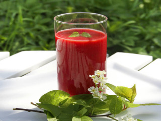 Red juice glass flower leaf - byeon sangbyeok free wallpaper