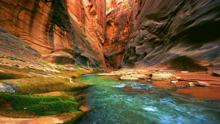 Narrow river narrow canyon green - a narrow river free wallpaper