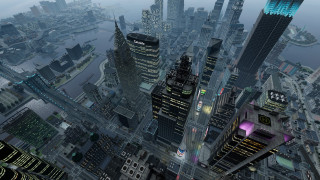 City skyscrapers lights nighttime urban - cryengine free wallpaper for desktop