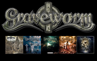 Gravetown black background silver letters - biomechanical free wallpaper