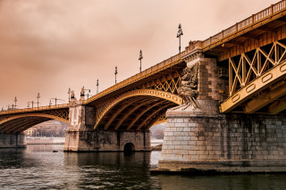 Bridge water clock tower clock - classical free wallpaper