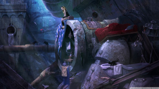 Woman barrel dark room red - a barrel free wallpaper