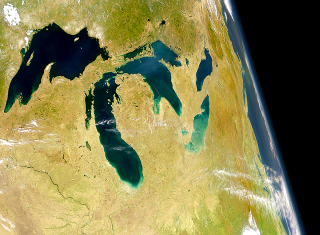 Great lakes satellite image usa - buckminster fuller free wallpaper for desktop