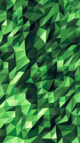 Abstract green background triangles black - free abstract wallpaper for mobile