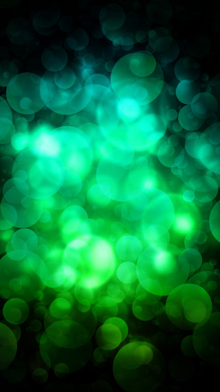 Blurry green light black background - free light wallpaper for mobile